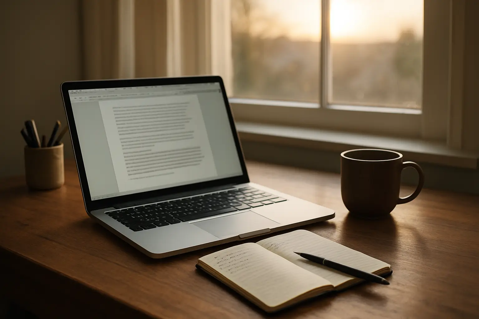 An early morning writing session as part of a sustained doctoral routine