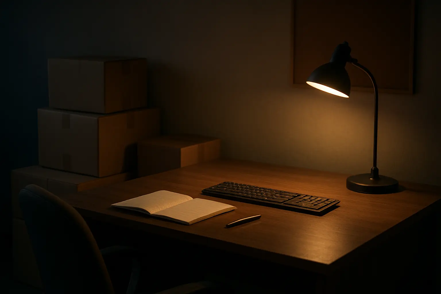A research office at the end of a funded doctoral period