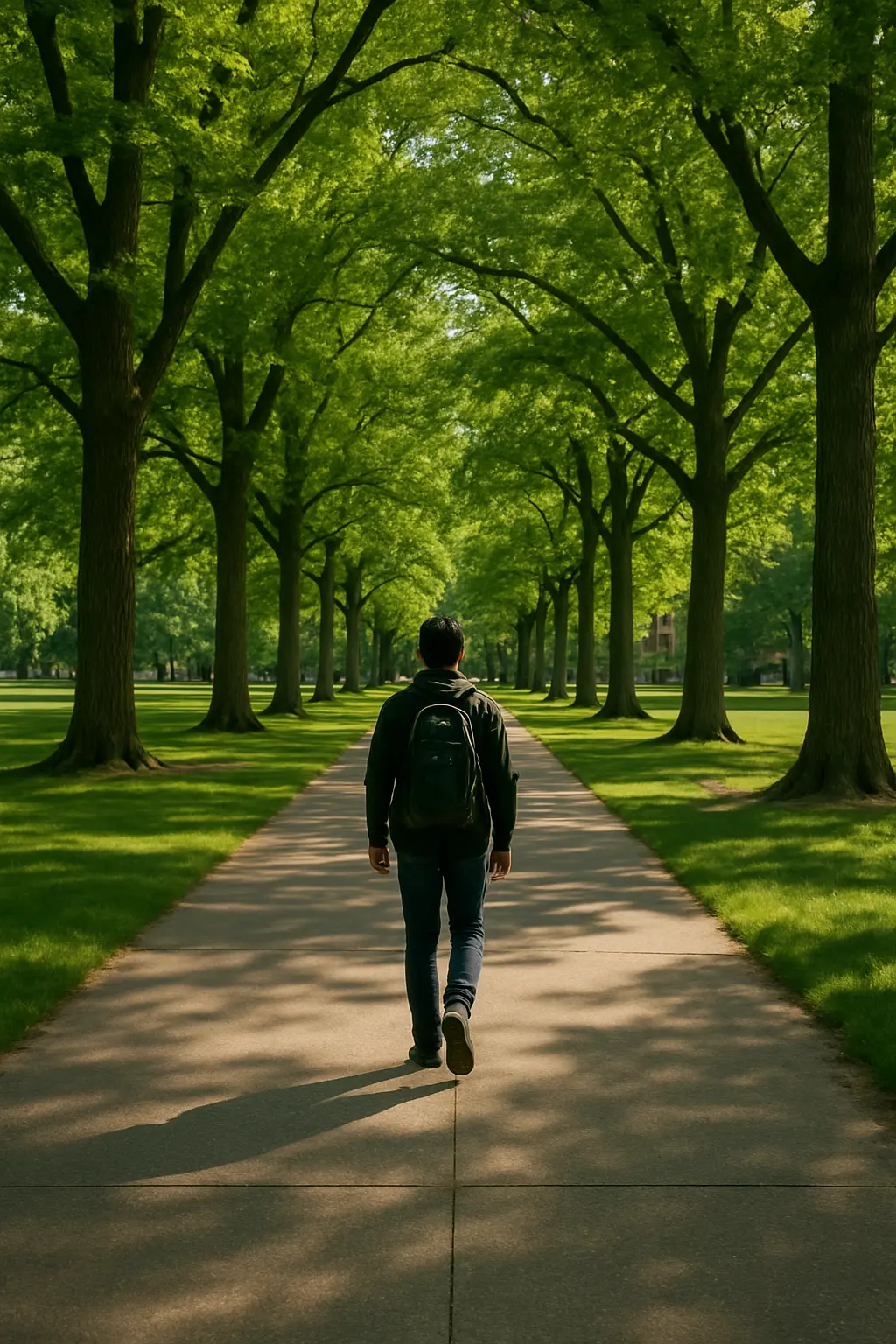 A walk through a university park