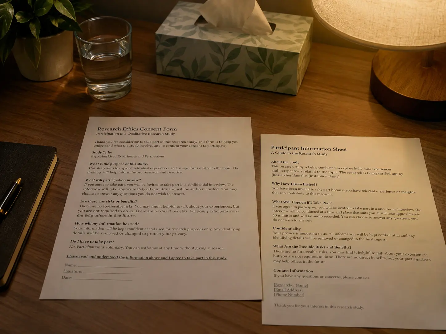 Research planning materials for a criminology PhD on victims of crime