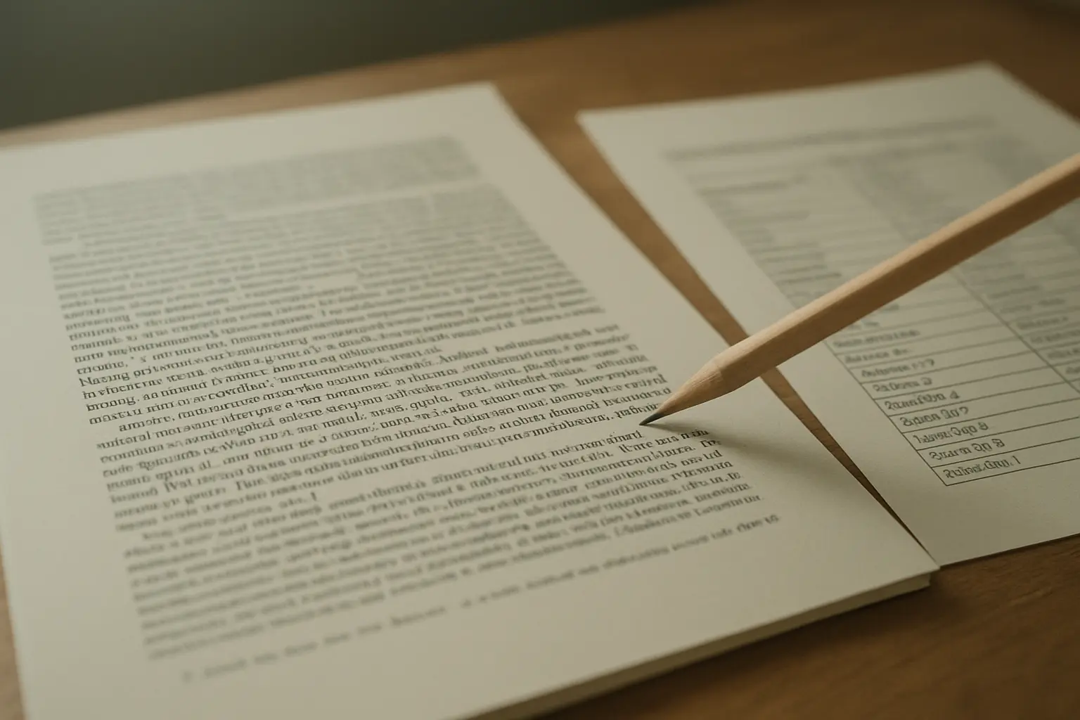 A thesis page dense with footnotes beside a printed table of cases on a university desk
