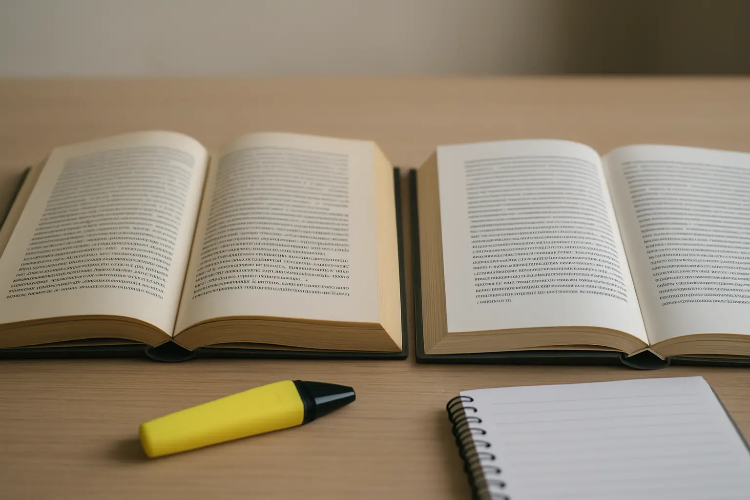 Two editions of the same novel compared side by side on a desk for a literature thesis