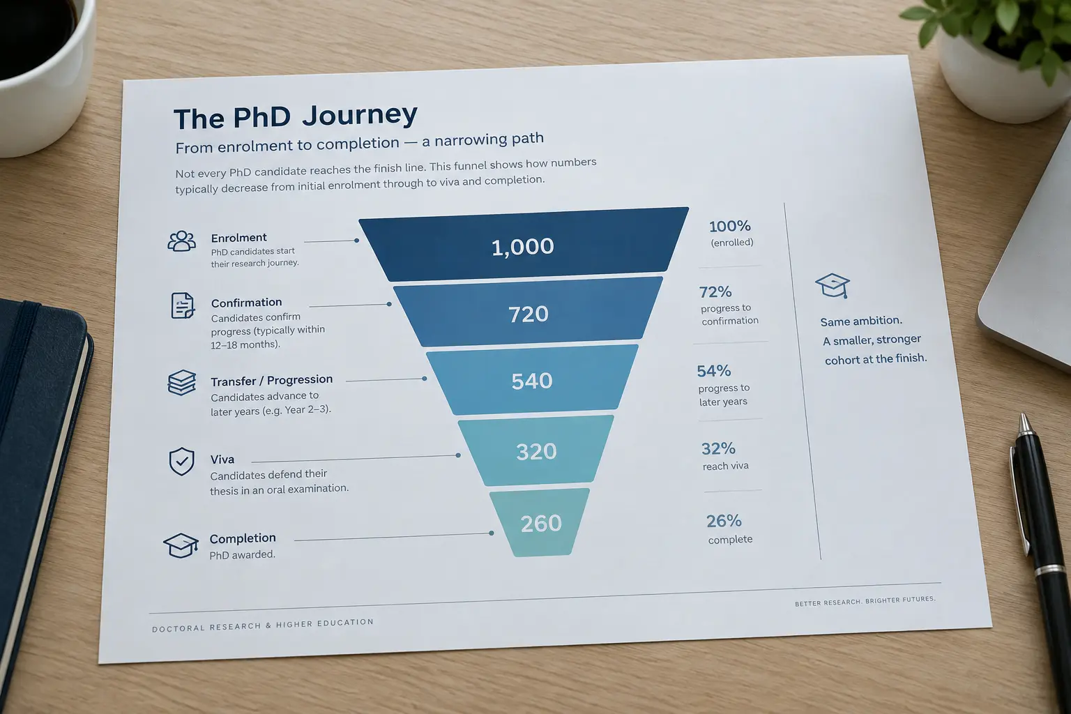 PhD Completion and Non-Completion Rates in the UK: What the Data Actually Shows (2026)